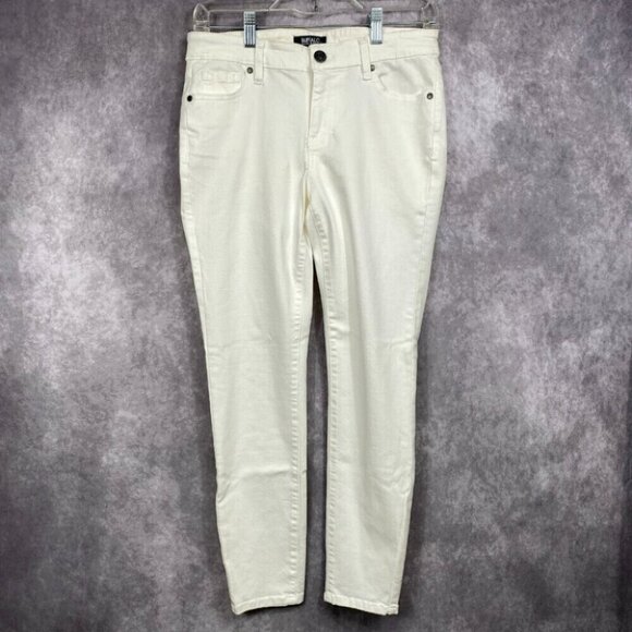 Buffalo David Bitton Aubrey Jeans Women's 8/29 White Mid Rise Super Soft Ankle - Picture 2 of 15